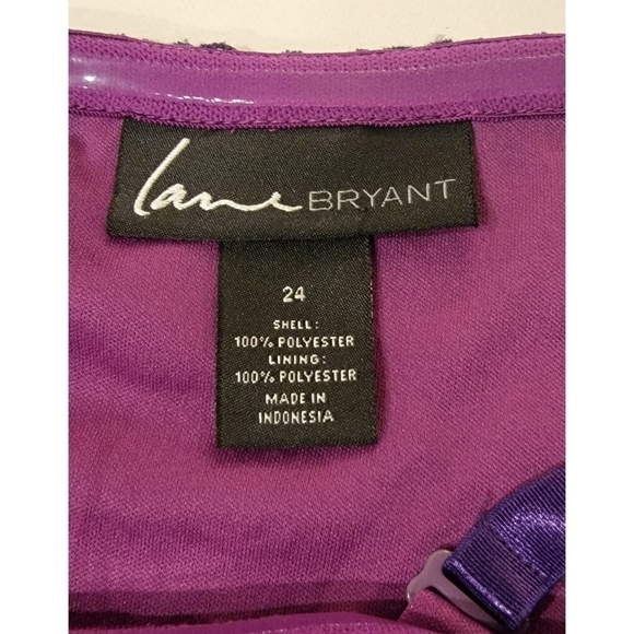 Lane Bryant Purple Crochet Dress with removable straps - Picture 7 of 9